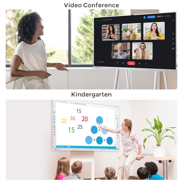 4K Android/window OPS 55 65 75 86 100 110 Inch Interactive Smart Board Multi Touch Scree Interactive Whiteboard Computer