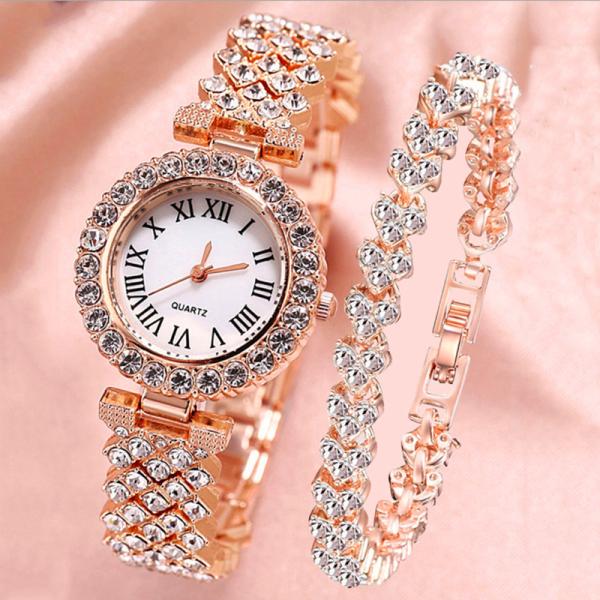 28mm Women Quartz Wrist Watch SL68 Movement Water Flashing Plating