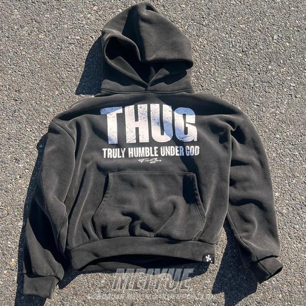 Hommes T-shirts à capuche de taille supérieure de 380 à 500 grammes