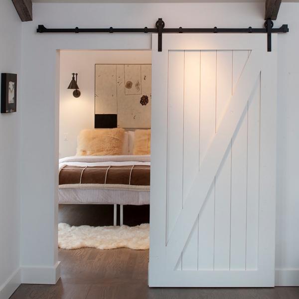 Glass Insert Internal Wooden Sliding Doors Waterproof 2.1m Height