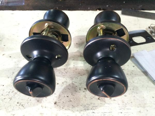Single Furniture Exterior Door Knobs With Locks Polished Brass CE Certification