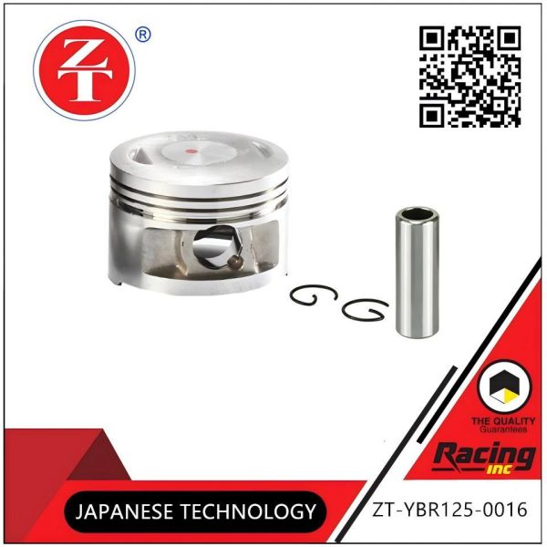 Wear Resistant YBR125 Motorcycle Piston Assembly With Pin Clamp Spring
