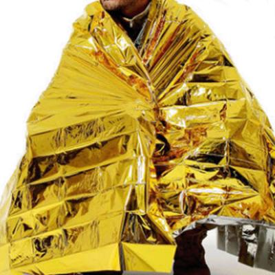 Foil Emergency Relief Blanket Mylar Thermal Homeless Care Poncho Blanket Waterproof