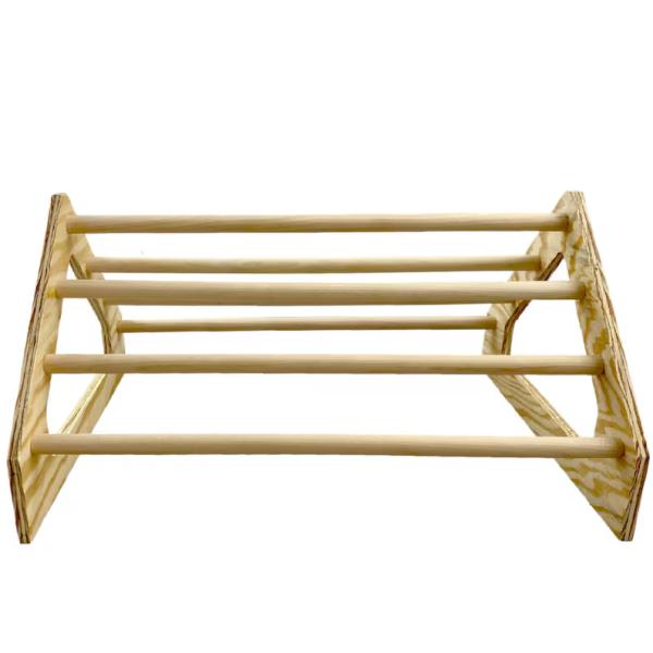 Gray Chick Perch Strong Wooden Jungle Gym Roosting Bar Chicken Toys for Coop and Brooder