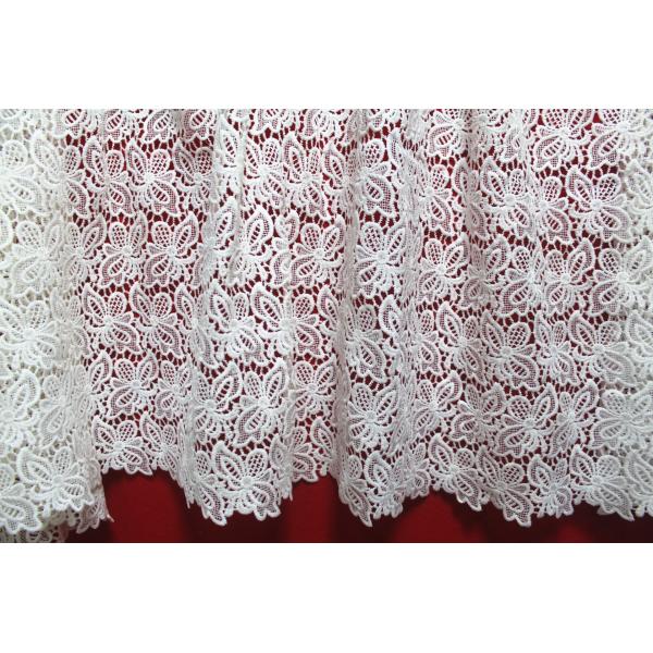 Crochet polyester Chemical embroidery lace fabric for lady's dresses and Garment