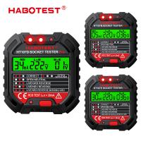 HT107 Tester de conexión Pro Prueba de tensión RCD 5/30mA Detector de conexión Ground Zero Line Plug Polarity Phase Check