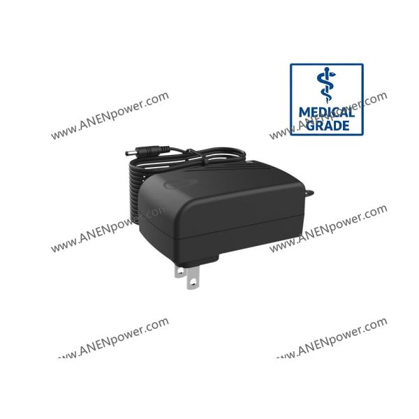 18W Medical Power Supply, 9V 2A Output for Small LCD Display