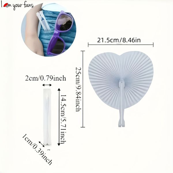 Custom Heart/Round Solid Color Hand Fan Clappers - Wedding Party Favors Factory Direct Price