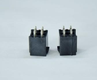 Dual Row 2*2 Black Zn-Line Pin Header Tin 100u'' Plated Terminals