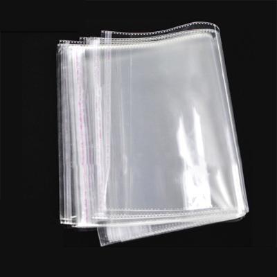 Width 24cm Custom Logo Printing Resealable Apparel Package Self Sealing Bopp Transparent Cello Bag Clear Plastic Cellophane Bags