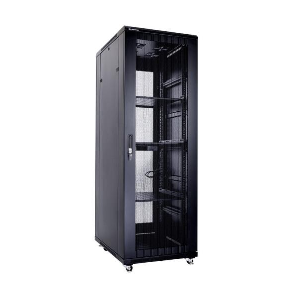 Front Rear Doors 37U Network Equipment Rack High Ventilation Rate 600 X 800mm Size