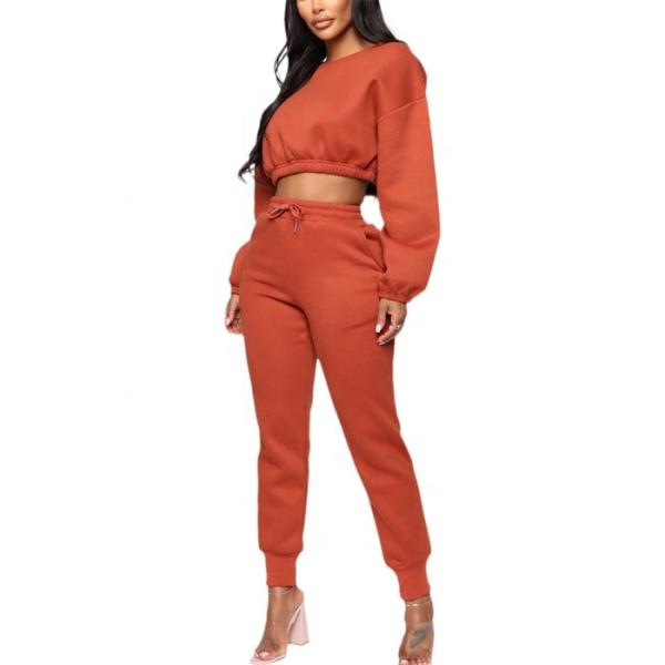 Cotton French Terry Fleece Plain Crew Neck Sweatshirt Crop Oversize Anti Wrinkle