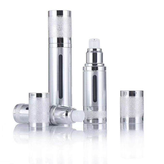 Luxury Anodized Aluminum Airless Pump Bottle Bottle Empty Cosmetic Vacuum Premium Skincare Serum Container  Multiple Capacity