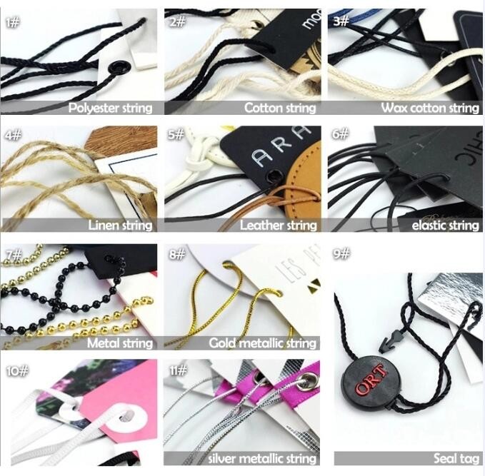 Таможня повторно использовала бумажный Cardstock вид маркирует бумажные бирки ярлыка со строкой Grosgrain