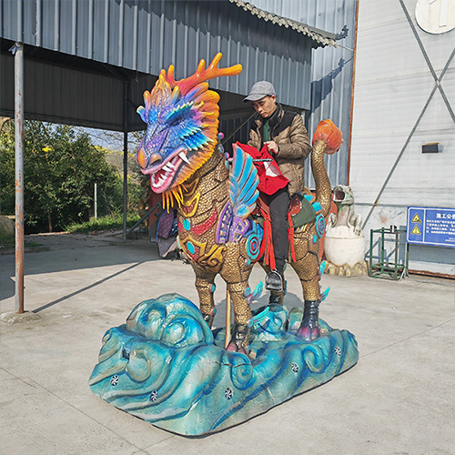 Customized Robot Animatronic Realistic Walking Dinosaur Rides 2~20km/H