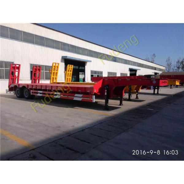 2 axles lowboy low bed truck semi trailer 30 ton 40 ton with spring ladder