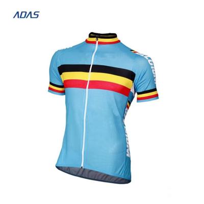 OEM Unisex Jersey Spandex Bicycle Racing Shirts Breathable For Road Biking