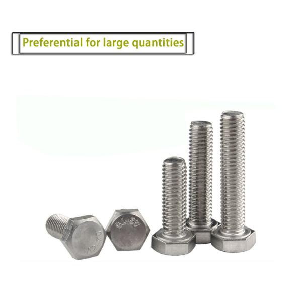 High Strength Stainless Steel Bolts and Nuts 304 M6 M8 M36 for Industrial Utilization