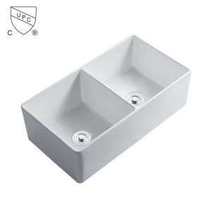 33 x 22 33 L x падение шара кухонной раковины сельского дома 20 w двойное в большой белизне