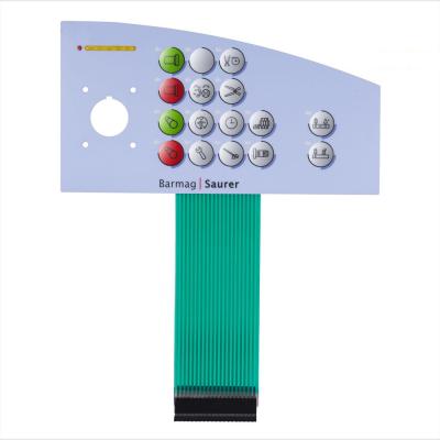 Réaction flexible extérieure mate IP65 de commutateur de clavier à membrane en caoutchouc de silicone