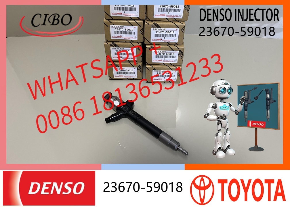 0950009770 Diesel Fuel Injector 23670-59018 095000-9770 for Toyota Land Cruiser 70 Series 1kd-FTV Common Rail Injection Valve