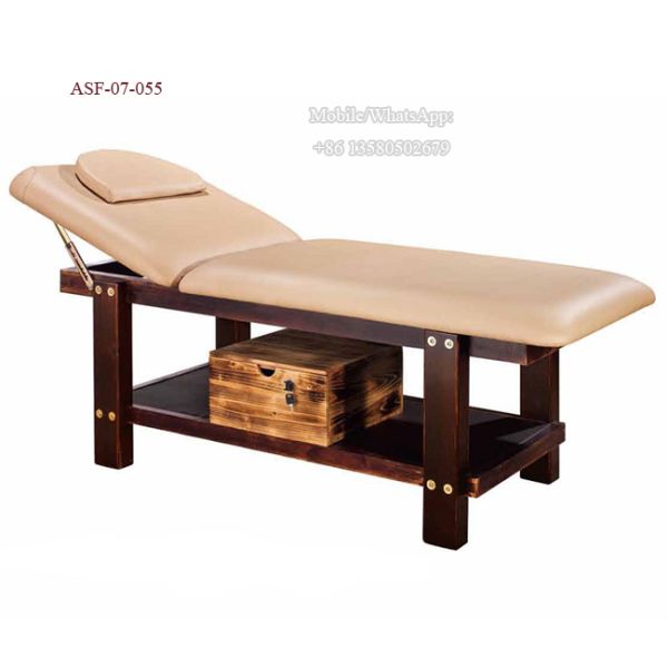 ASF-07-055 Solid Wood Frame Leather Bed for Massage Salon Furniture Wholesales