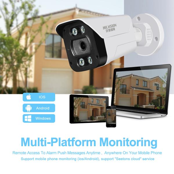 Plastic Case Built-in Mic 4MP Day Night Vision H.265 CCTV Analog Bullet Camera Security