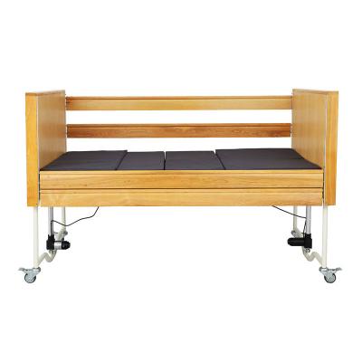 Popular Elderly Electric Hospital Beds For Home Remote Control Wooden Care Home Beds