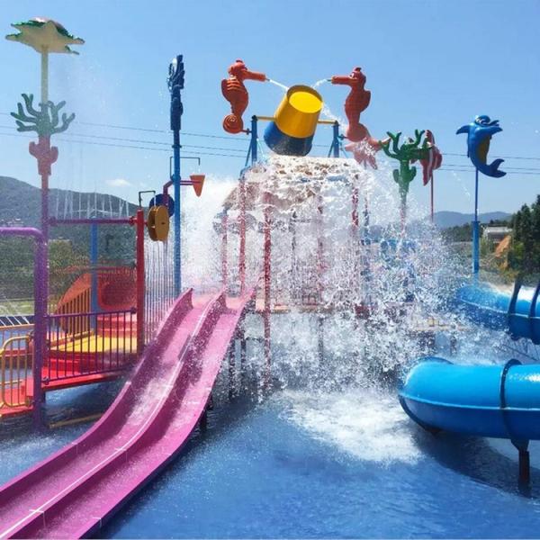 Spray Water Park Equipment Fiberglass Water Slide Playground