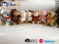 Voz de gravação e de agitação de Kawaii dos animais do luxuoso de Toy With 6 Asstd