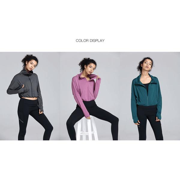 Дамы Hoodie спорт женщин отверстия большого пальца руки промелькивают передние фуфайки 210g