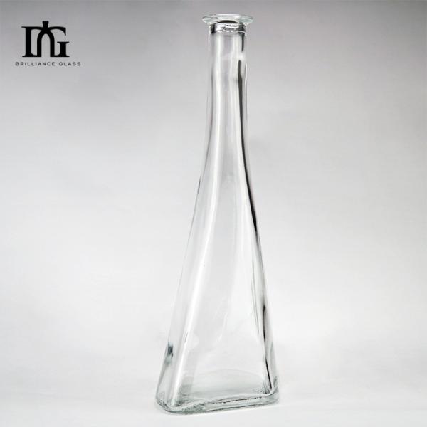 Customized Bottle Crafts 750ml Glass Liquor Spirits Gin Whisky Vodka Rum Bottle with Cork Lid