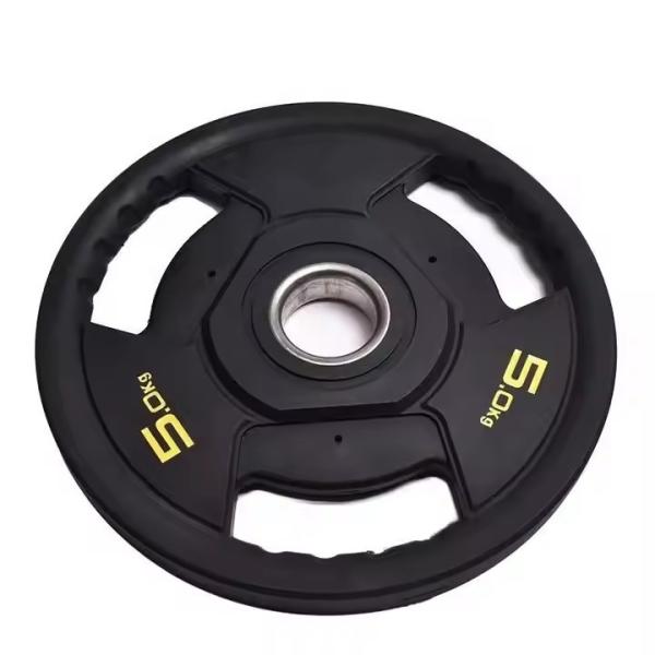 Custom Logo Gym Equipment Black Rubber Weight Plates for Weight Lifting and Free Weights Black Bumper for Cross Training