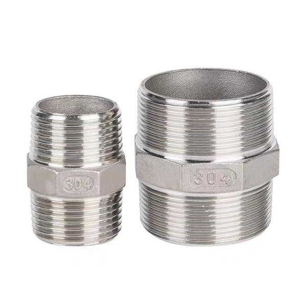 1 Inch Stainless Steel Fitting Thread Hex Nipple with Customized End Connection Option