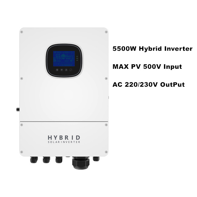 Солнечный гибридный AC 220 входного сигнала PV 500V инверторов 5.5KW/230V вывел наружу