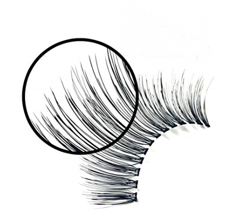 Commercial Human Hair Lashes Dramatic Soft  Human Hair Eyelash Strips