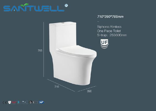 Water closet set Single Piece Toilet , 1 piece round toilet  Nano glazing