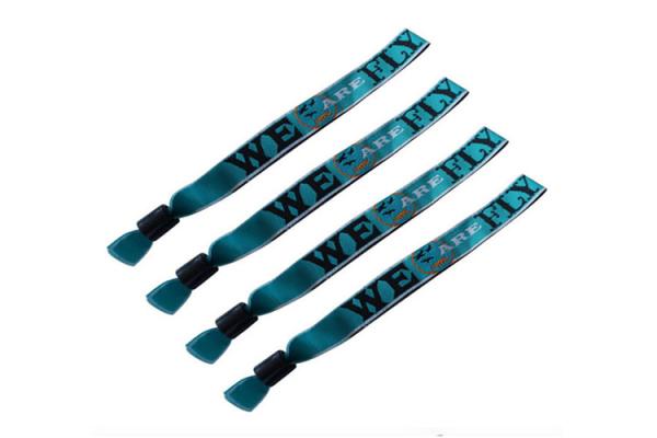 Fashion Design Woven Cloth Wristbands Security Sublimation Band Low Cadmium