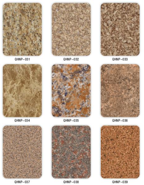 Roller Coating Aluminum Sheet Coil , Coated Aluminum Coil Wooden Stone Marble Surface Finish