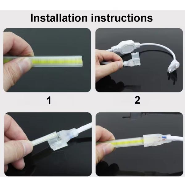 110V 220V Correa de luz LED a prueba de agua con pegamento de PVC personalizable Azul / Hielo Azul / Blanco / Verde / Púrpura / Dorado / Rosa