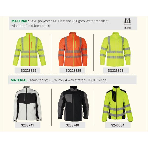 Factory Supply High Visibility Safety Work Clothes Construction Security Workwear Reflective Work Jacket for Mens Cotton