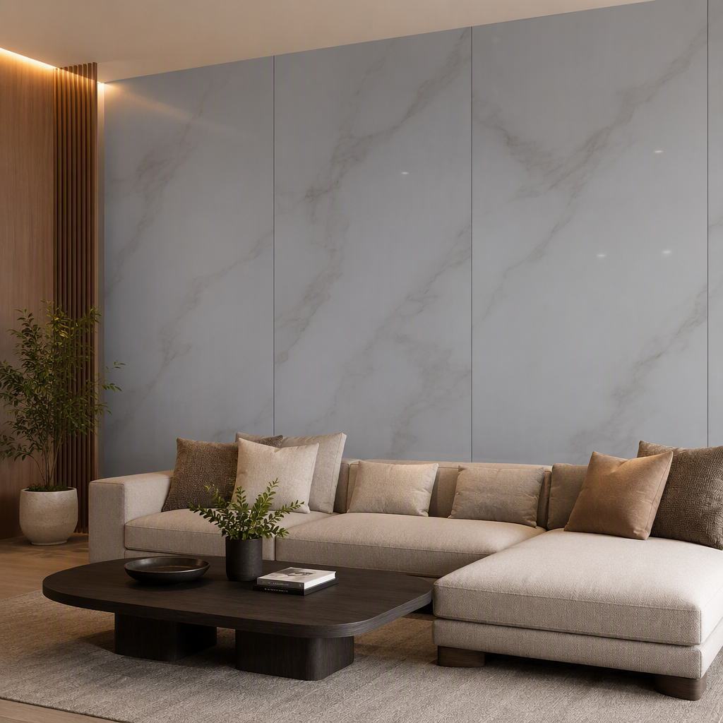 4mm 5mm 6mm SPC Marble Wall Panel Waterproof Stone Pattern Wall Panel