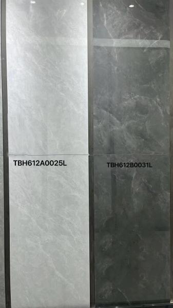 Gray Polished Glazed Tiles 600x1200mm Carrara Ceramic