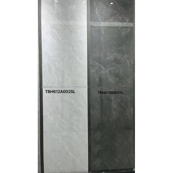 Gray Polished Glazed Tiles 600x1200mm Carrara Ceramic