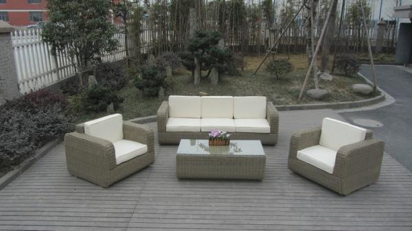 Round wicker rattan garden outdoor sofa set high-end quality sofa set