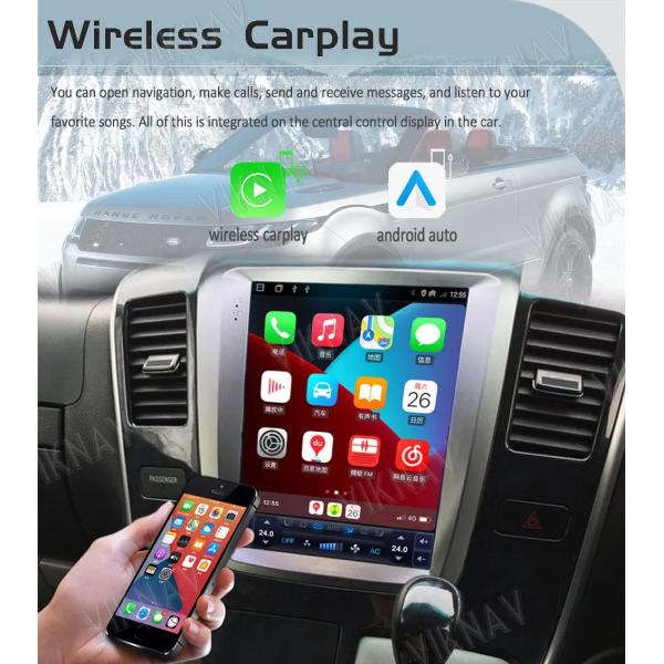 9.7 дюймовый Android авто стерео Для 2003-2007 Toyota Alphard GPS навигация Мультимедийный проигрыватель Беспроводной Carplay BT 4G