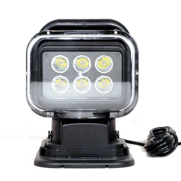 7 Inch Marine LED Search Light  60 Watt Waterproof Magnetic Remote Control