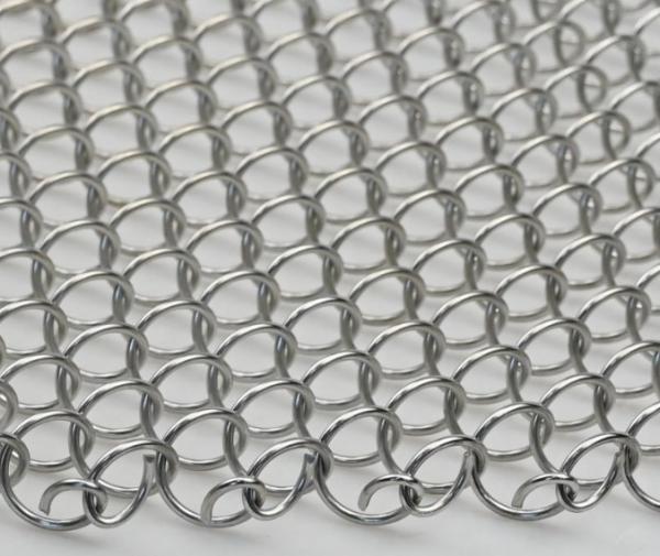 Decorative Aluminium Metal Decorative Fireplace Wire Curved Mesh Water Chain Curtain Wall Architectural Drap Steel