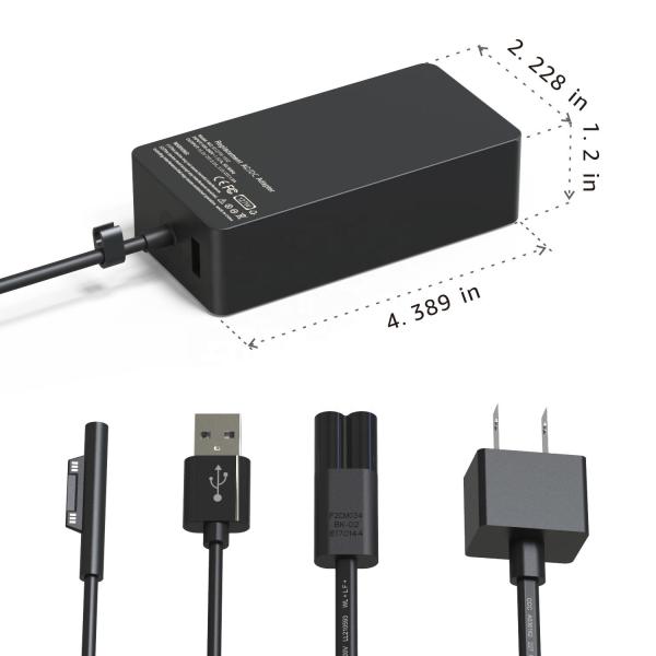 Factory Selling 15V 8A 127W Power Charger 1932 127w for Microsoft Surface Book 3 15 Laptop Studio 1932 Surface Pro 8  9 X