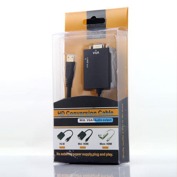 1080p Hdmi Male to VGA Female with Audio Cable Converter Adapter for HDTV PC